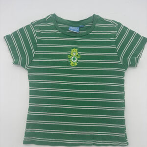 Girl’s Care Bears Green & White Striped Short Sleeve Tee Size S/M